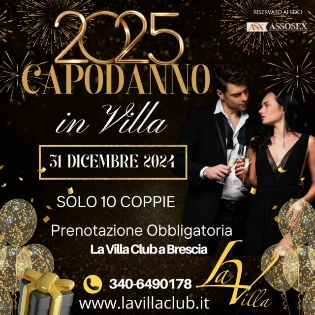 Sono aperte le prenotazioni per il veglione Capodanno 
#bresciabynight #swingercouple #swinger #clubprivé #clubprive #coppiescambiste #capodanno #veglionedicapodanno #veglionedicapodanno🥂🍾🎉☘️